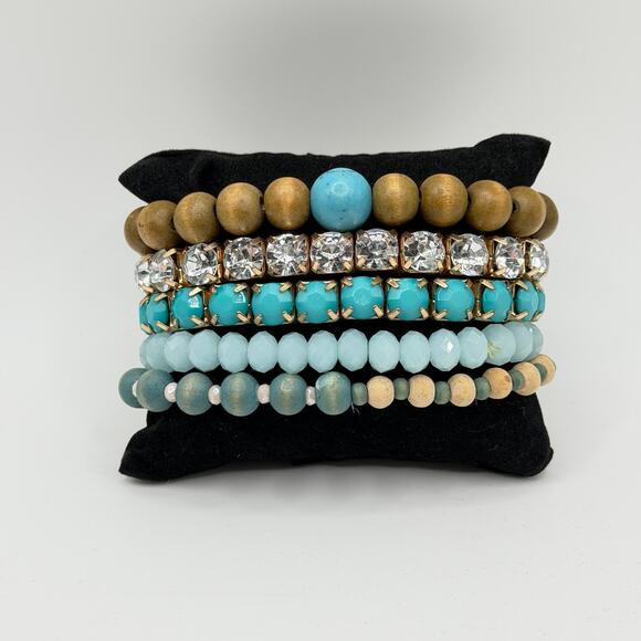 Other Jewelry - 💙 Coastal Bracelet Stack | 5 PC Bracelet Set | Beachy Boho Vibes